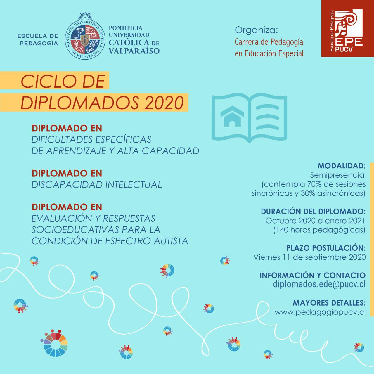 Carrera de Educación Especial PUCV abre convocatoria para diplomados 2020 -  Escuela de Pedagogia